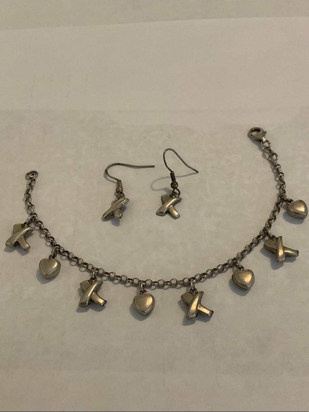 Sterling silver bracelet & earrings set